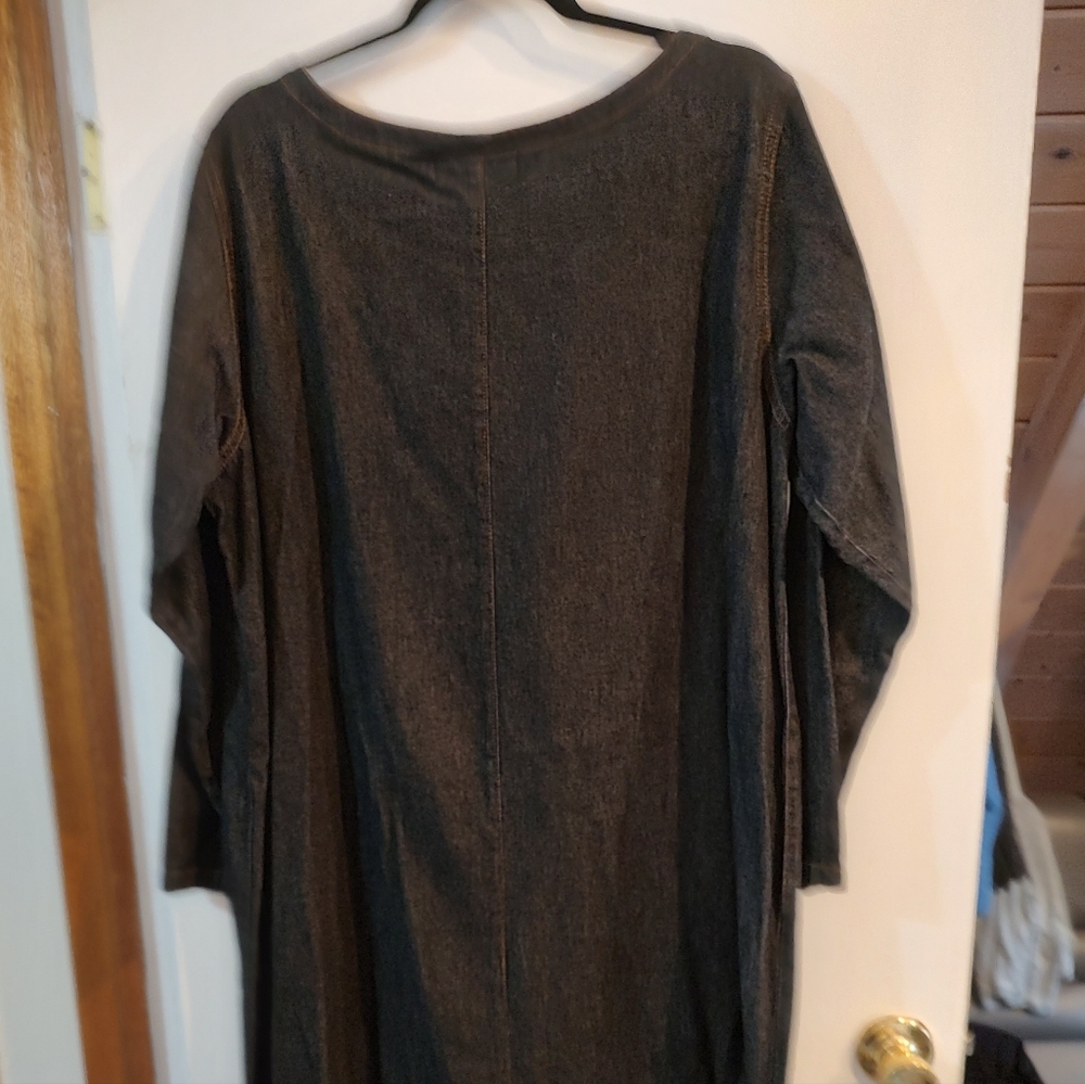 EUC Orvis Black Denim Dress/Lounger - Picture 2 of 10